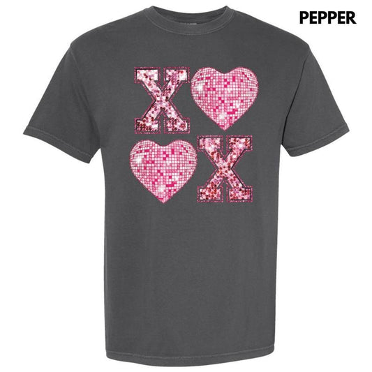 Disco XOXO Hearts Comfort Colors T-Shirt 'NLB'