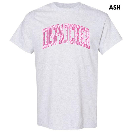 Dispatcher Pink Floral Gildan Short Sleeve T-Shirt 'NLB'