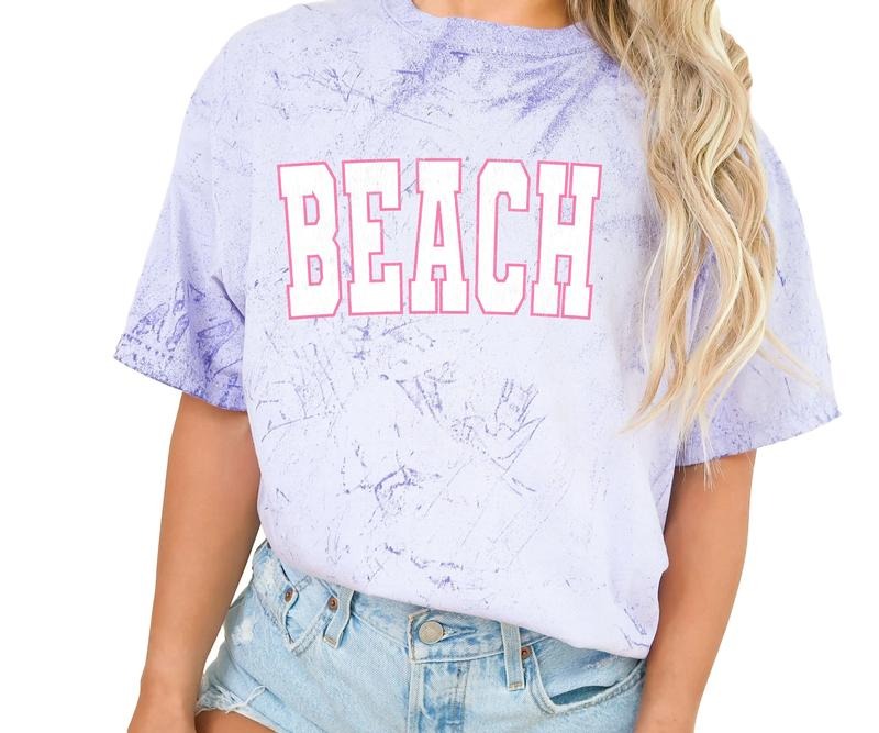 Distressed Beach Print Comfort colors Tee shirt Hoodie, Sweatshirt | DripVista.com