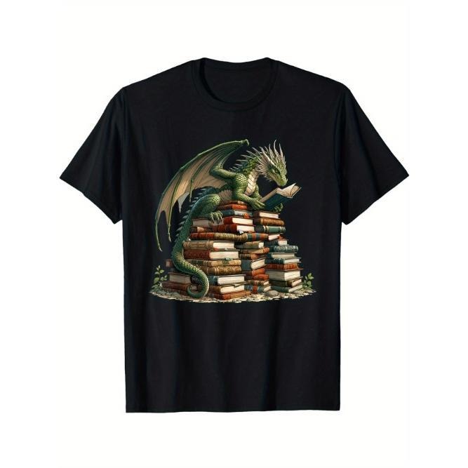Distressed Bookworm Dragons Reading Book - Dragons and Books T-Shirt Made in USA Hoodie, Sweatshirt | DripVista.com