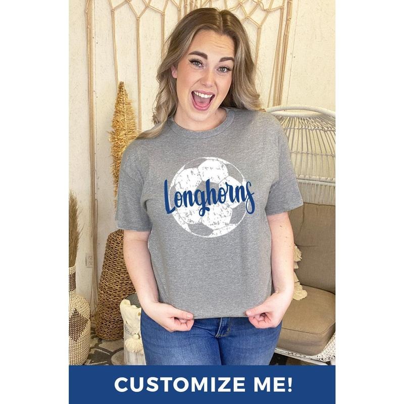 Distressed Soccer with Personalization T-Shirt Hoodie, Sweatshirt | DripVista.com