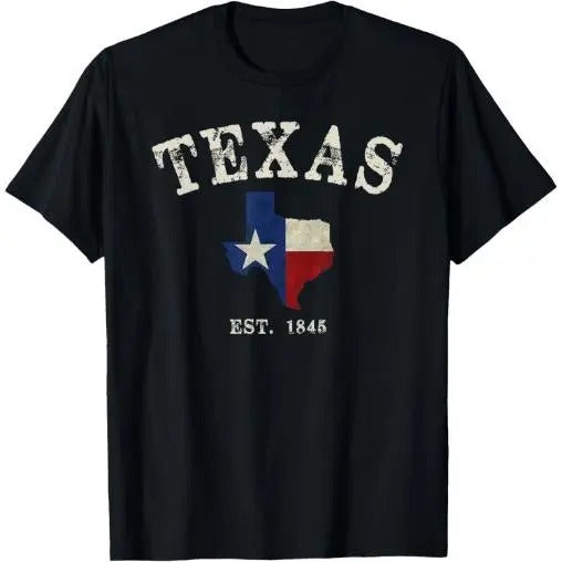 Distressed Texas State Flag Map T-Shirt Made in USA Hoodie, Sweatshirt | DripVista.com
