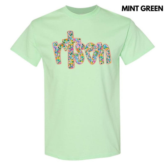 Ditzy Floral Risen Gildan Short Sleeve T-Shirt 'NLB'