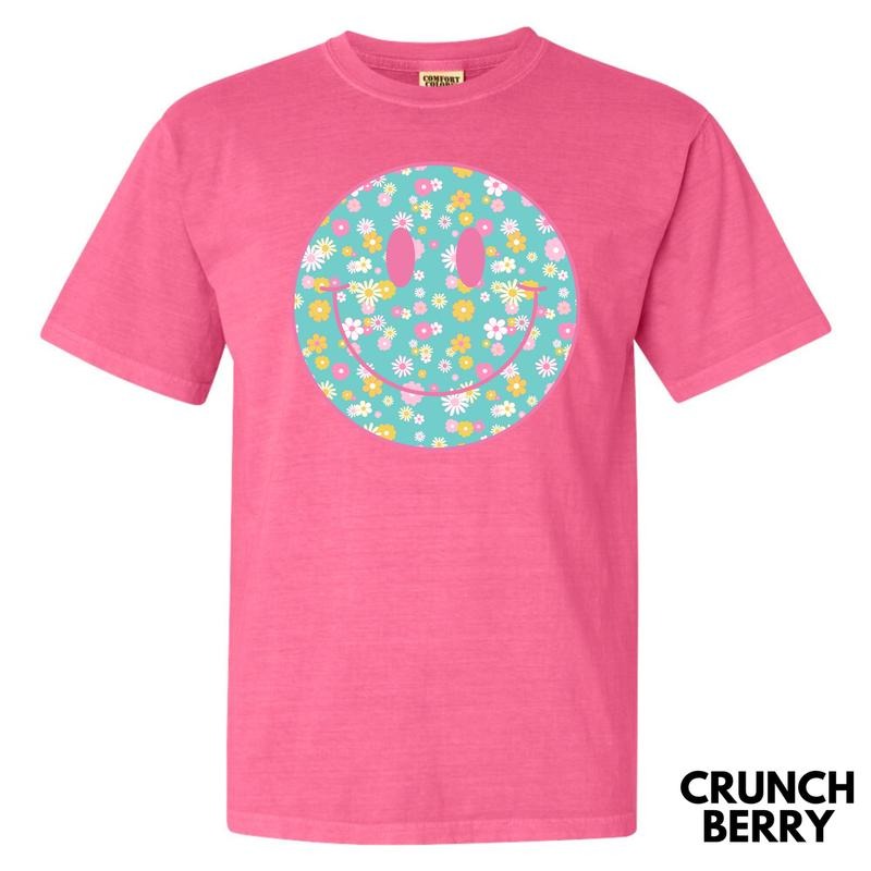Ditzy Flower Happy Face Comfort Colors T-Shirt 'NLB'