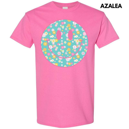 Ditzy Flower Happy Face Gildan Short Sleeve T-Shirt 'NLB'