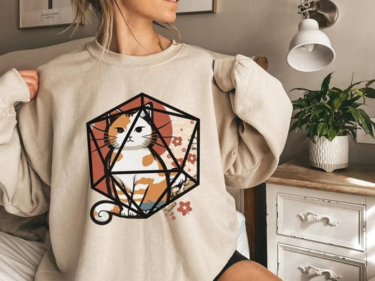 Dnd Cat Sweatshirt Dungeon Master Sweater Dm Gift Dnd shirt men dnd shirt women dungeons shirt dragon shirt DnD Shirt Fantasy Tabletop RPG