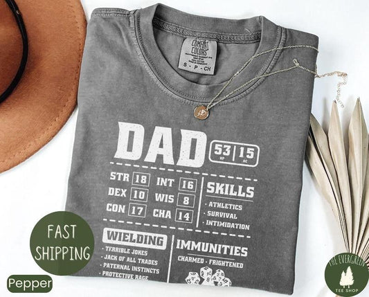 Dnd Dad Shirt Block,fathers Day Gifts, Dungeons and Dragons DM Gift, Funny Dnd Shirt, Nerdy Dad Birthday, Dad Christmas Gift