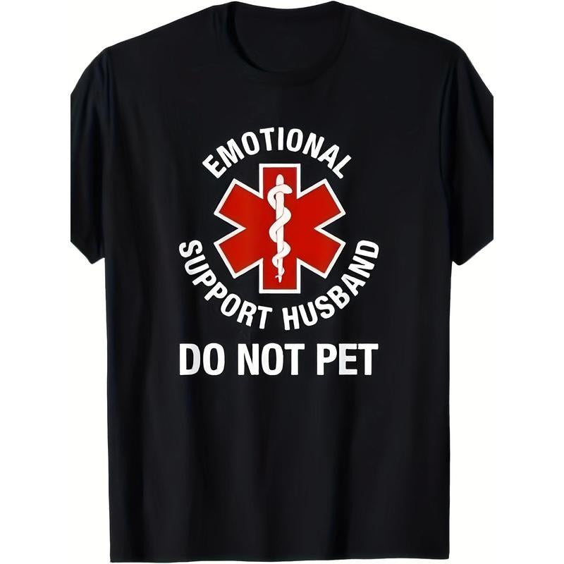 Do Not Pet Emotional Support Husband Funny T-shirt -220g100% Cotton T-shirt made in usa Hoodie, Sweatshirt | DripVista.com