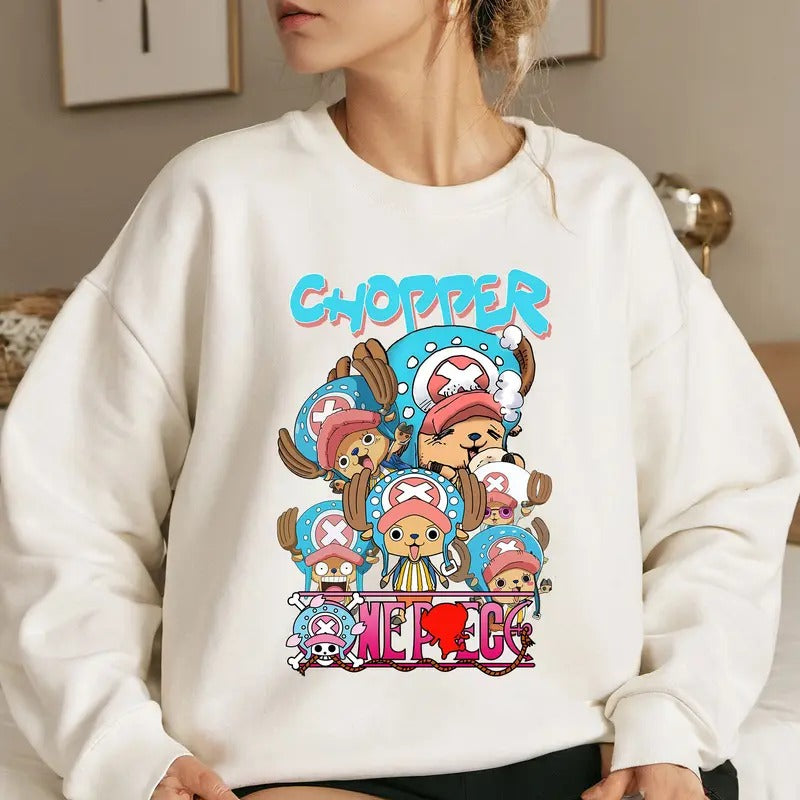 Doctor Straw Hat OP Shirt Crewneck Hoodie, Anime Shirt Comfort Cotton Sweatshirt | DripVista.com