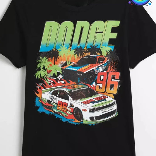 Dodge 96 shirt, car shirt, Racing Graphic Tee, Vintage Muscle Car Shirt, Retro Dodge Challenger, High-Speed Racing Style, Dodge shirt, T-Shirt, More Colors