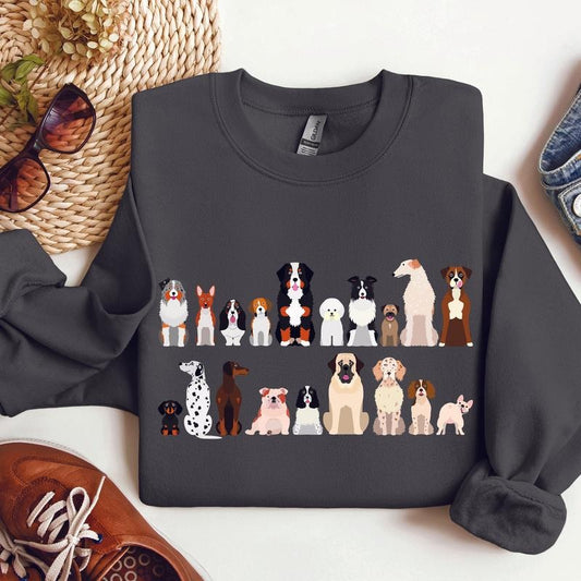 Dog Breeds Farm Animal Lover Sweatshirt