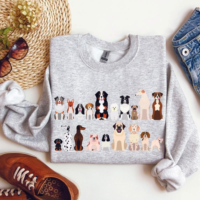 Dog Breeds Farm Animal Lover Sweatshirt T-Shirts, Hoodie | DripVista.com