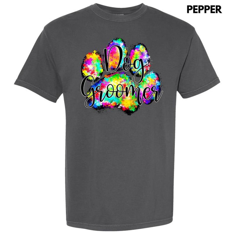 Dog Groomer Paw Comfort Colors T-Shirt 'NLB' Hoodie, Sweatshirt | DripVista.com