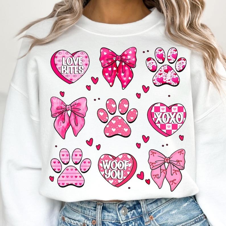Dog Mama Coquette Valentine Sweatshirt   Dog mom Valentine day Mother Day Gift for Mom T-Shirts, Hoodie | DripVista.com