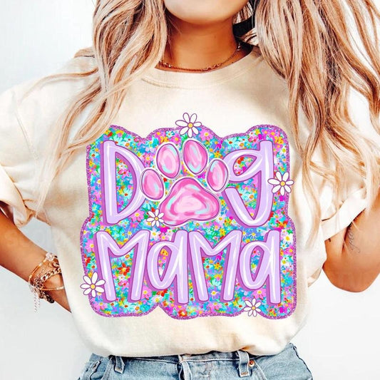 Dog Mama Shirt, Preppy Dog Mom Flower Shirt, Mama Shirt, Mom Life Shirt, Dog Coquette Shirt, Dog Mama Shirt Shirt, Dog Gifts, Gift for mother