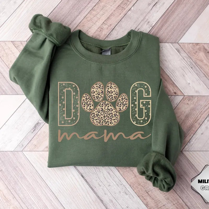 Dog Mama Sweatshirt, Dog Mom Gift, Dog Mama Sweatshirt, Dog Mom Sweatshirt for Women, Dog Mama Sweater, Dog Parent...