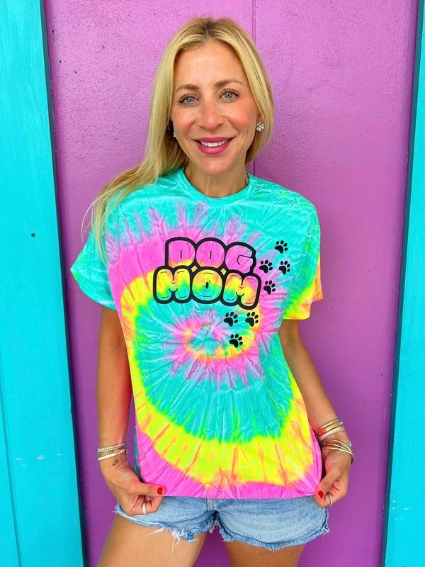 Dog Mom Tie-Dye Tee Hoodie, Sweatshirt | DripVista.com