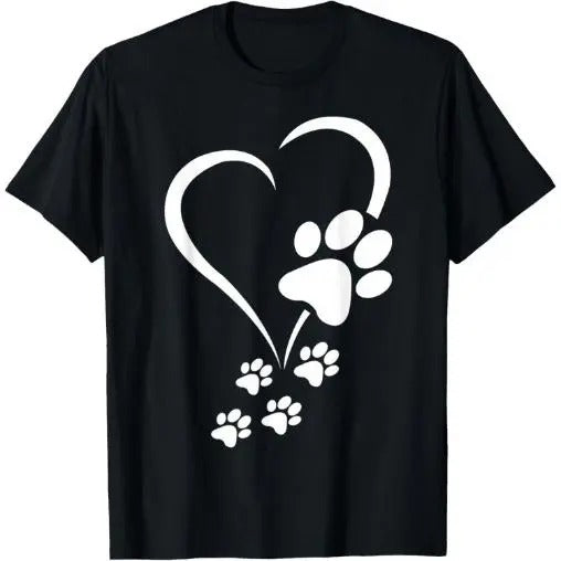 Dog Paw Heart Baby Dogs - Dog Paws Hearts Dog Paw Print T-Shirt Made in USA Hoodie, Sweatshirt | DripVista.com