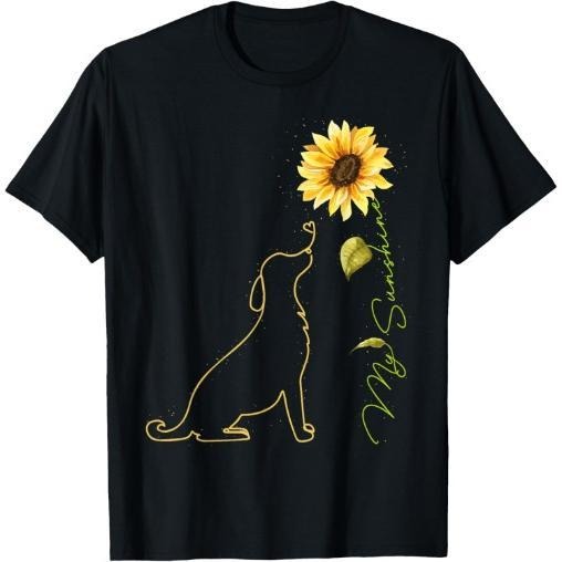 Dog Sunflower, Cute Dog Tees Sunshine Dog Lover | Dog Owner T-Shirt Made in USA Hoodie, Sweatshirt | DripVista.com