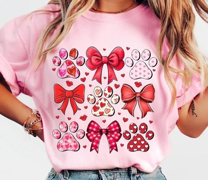 Dog Valentine Coquette DTF Transfers - THIS IS NOT A SHIRT