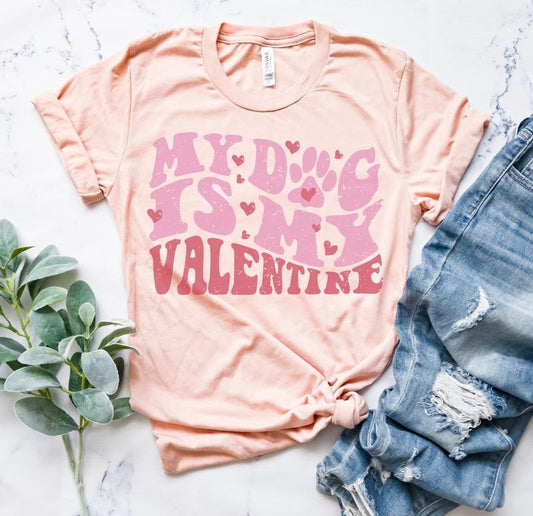 Dog Valentines Day T-Shirt Funny Vday Tshirt Valentines Day Tee Soft Print Shirt Funny Retro T-Shirt Sarcastic Fun Tshirt Sublimation Print Tee Comfy Valentines Shirt