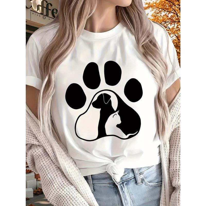 Dog Women'WB shield Printed T-shirt, Short Sleeves, Four Seasons Can Be Worn for Outdoor, Home, Sports Top Gift. Hoodie,...