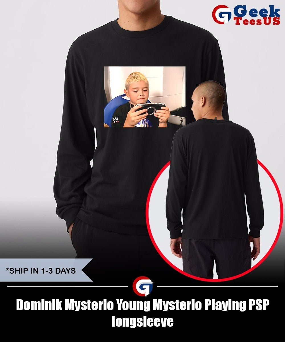 Dominik Mysterio Young Mysterio Playing PSP shirt