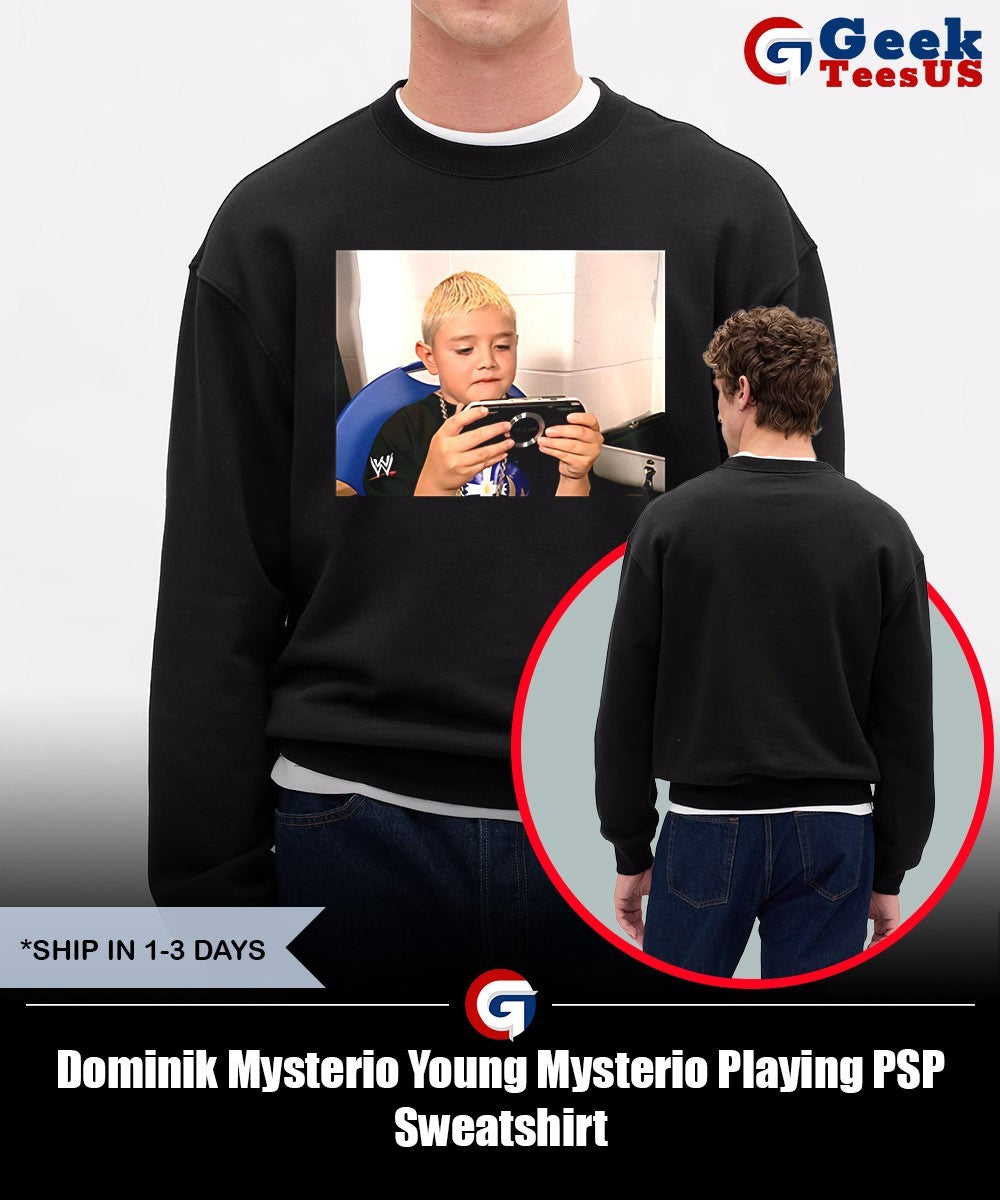Dominik Mysterio Young Mysterio Playing PSP shirt