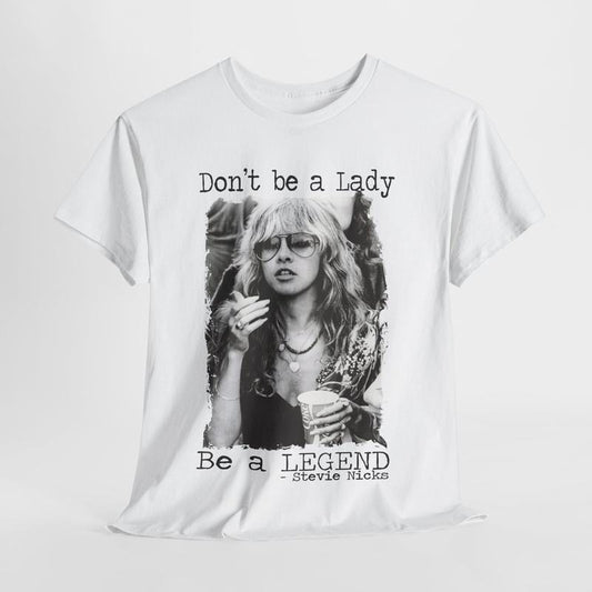 Don't Be A Lady Be A Legend Stevie Nicks Tee Shirt, Stevie Nicks Shirt, Stevi Shirt Fan Gifts, Fleetwood Mac Shirt, Concert Lover Gift, 80s Music Shirt, Rock Band Tee, Unisex T-Shirt, Gifts For Men Women, Short Sleeve Tee Shirt