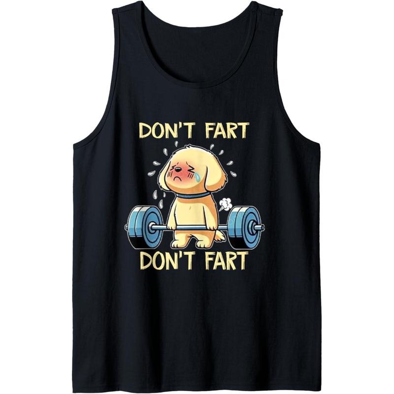 Don't Fart Funny Dog Weight Lifting Gym Workout Fitness Tank Top made in usa T-Shirts, Hoodie, Sweatshirt | DripVista.com