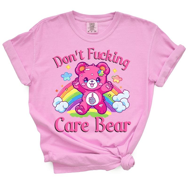 Don't Fucking Care Bear TShirt Top Womenswear Hoodie, Sweatshirt | DripVista.com