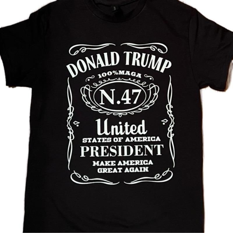 Donald Trump 100% MAGA Graphic Tee Black Cotton Mens Tshirt With Patriotic Design Gunpla brand Comfortable Fit Hoodie,...
