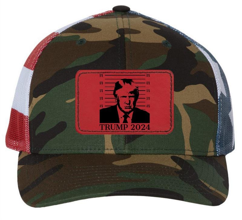 Donald Trump 2024 Mugshot Take America Back USA Leather Patch Stars & Stripes Snapback Trucker Hat T-Shirts, Hoodie,...