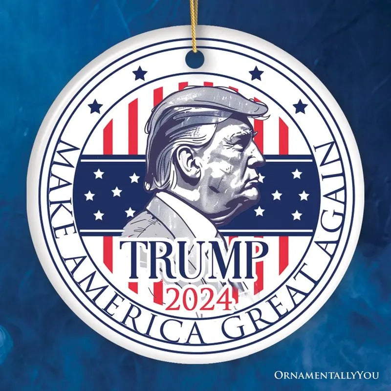 Donald Trump 2024 Presidential Election Ceramic Ornament, Make America Great Again