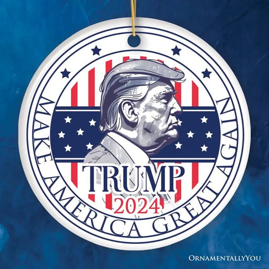 Donald Trump 2024 Presidential Election Ceramic Ornament, Make America Great Again