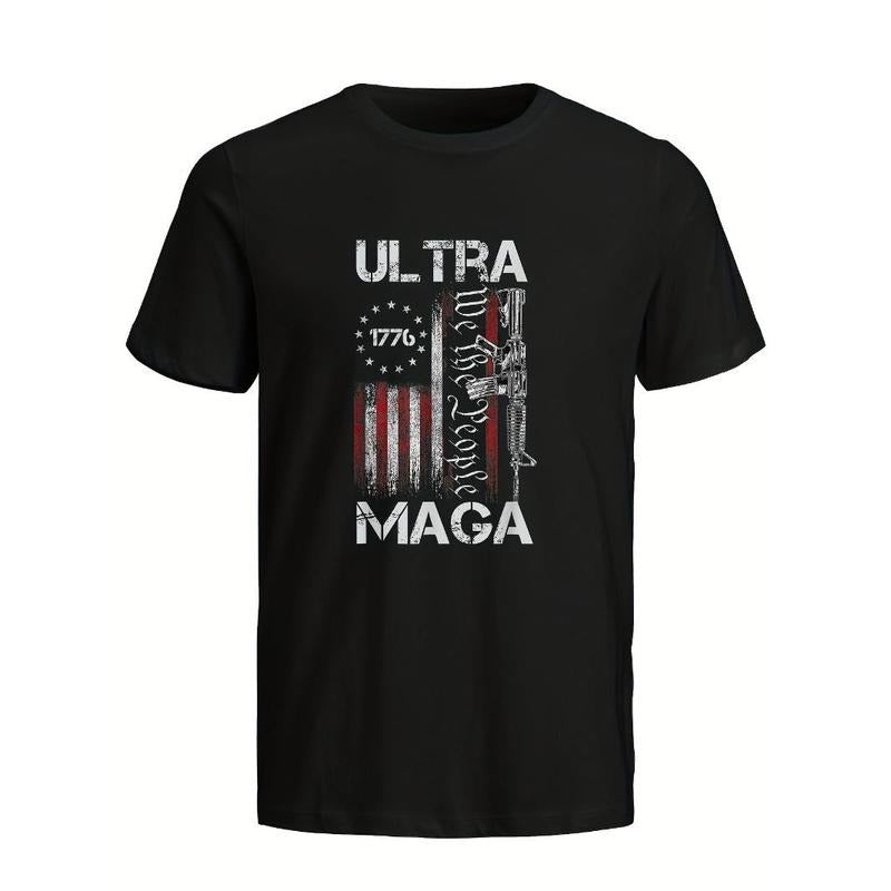 Donald Trump 2024 Ultra Maga T Shirt, Men's Fashion Home Outdoor Casual Athletic T-Shirt Made in USA Hoodie, Sweatshirt