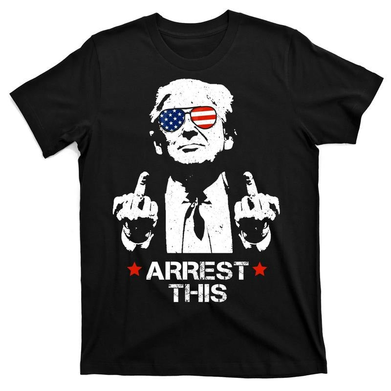 Donald Trump Arrest This Funny 2024 Election T-Shirt Menswear Top Hoodie, Sweatshirt | DripVista.com