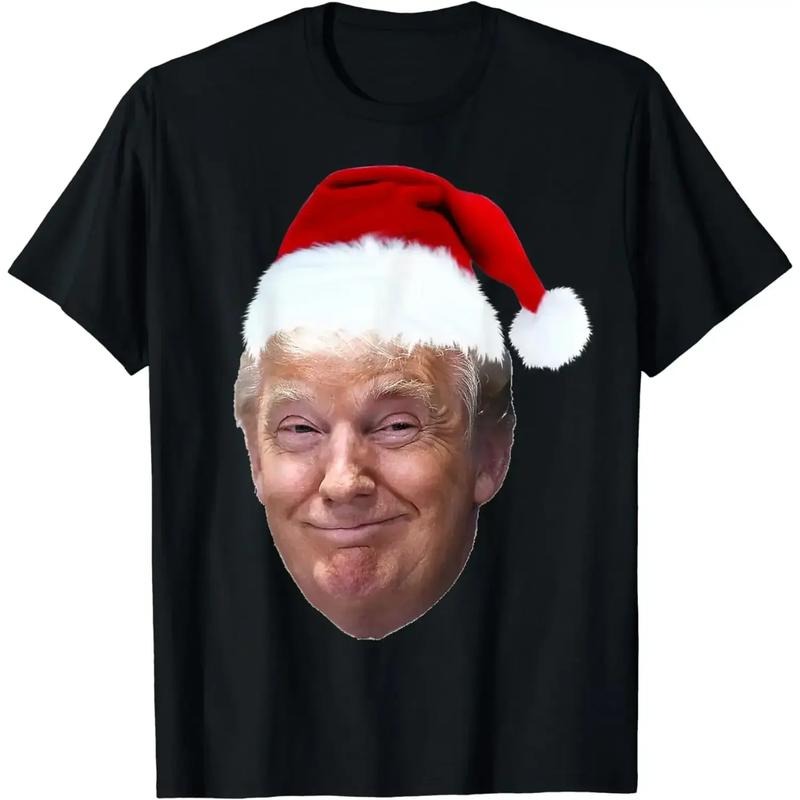 Donald Trump Christmas Lightsaber brand Shirt Funny MAGA Santa Hat Gift Tee Family Holiday Gift Tops Women Men Clothing