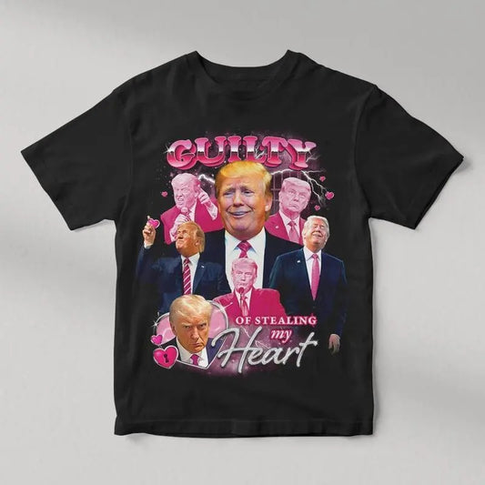 Donald Trump Guilty Of Stealing My Heart Vintage Bootleg Mugshot Retro Shirt, Classic Retro Graphic Unisex Tee Gift For Men and Women