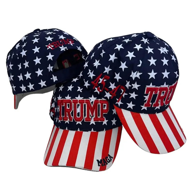 Donald Trump JD Vance 2024 Make America Great Again MAGA Make American Great Again Embroidered Stars & Stripes Hat...
