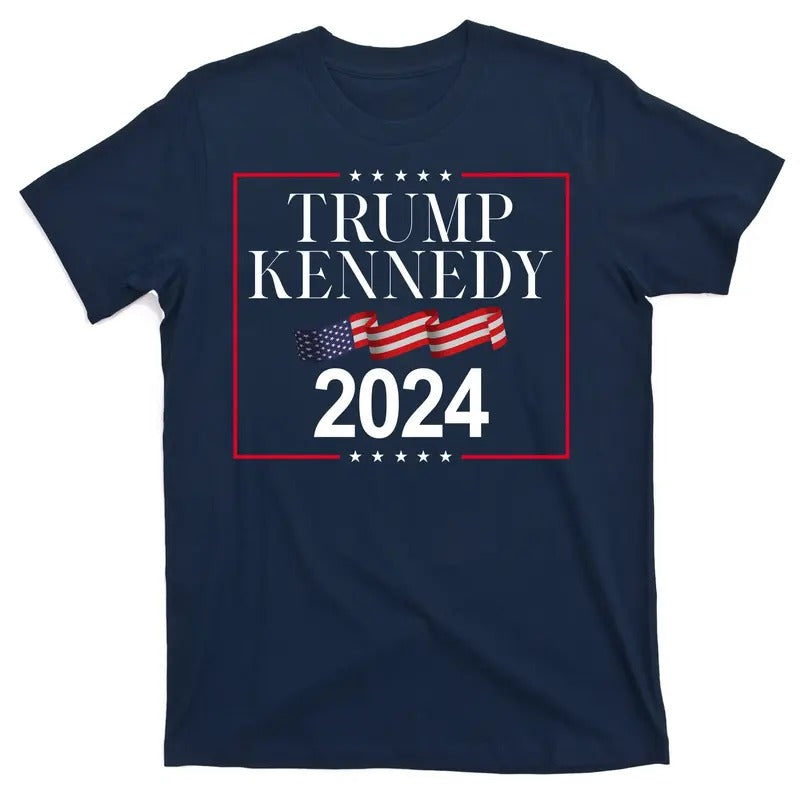 Donald Trump JFK Kennedy 2024 USA United States of America Flag Election T-Shirt Hoodie, Sweatshirt | DripVista.com