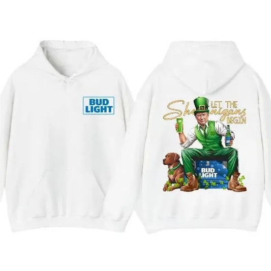 Donald Trump St.Patrick's Day Shirt, Trump Supporter Sweatshirt, B^d Light Hoodie, Beer Drinking Shirt For Men And Women, Funny Drinking Tee