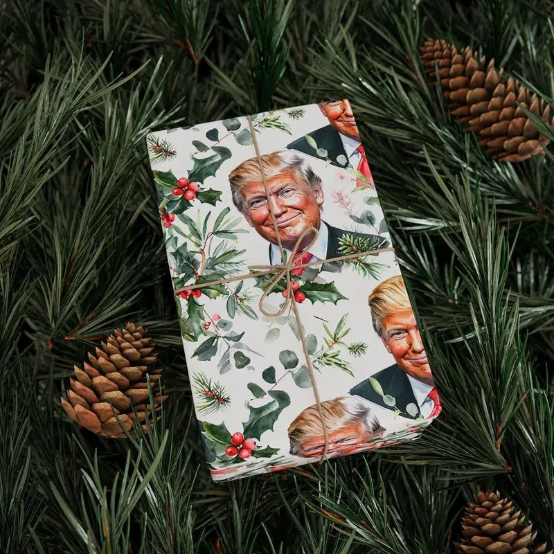 Donald Trump Wrapping Paper Holiday Gift