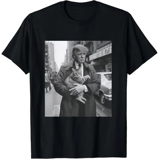 Donald Trump and Cat in NYC T-Shirt made in usa