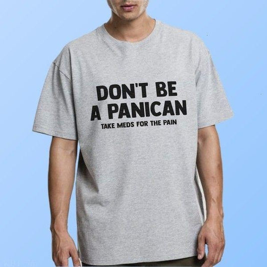 Dont Panic T-shirt Lightweight And Breathable Cozy Graphic T Shirt For Chilly Days