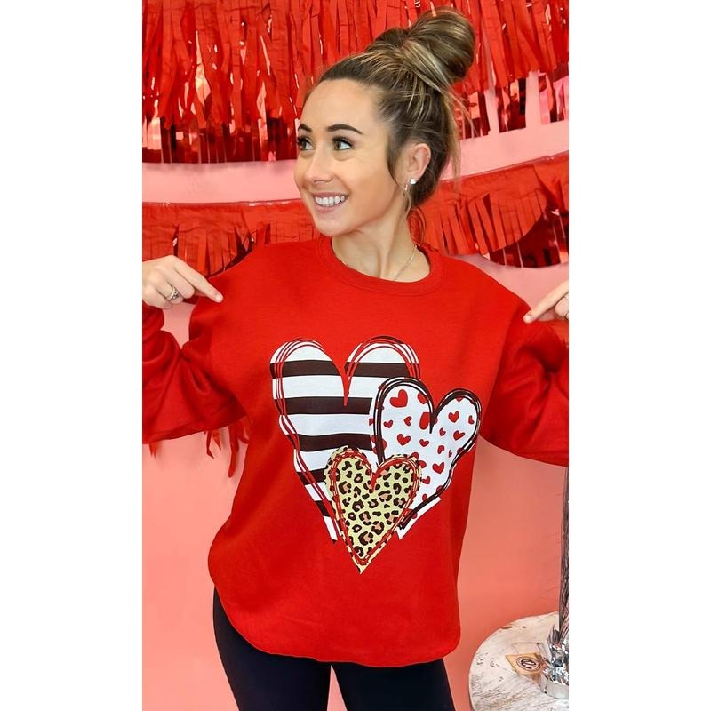 Doodle Heart Valentine Sweatshirt T-Shirts, Hoodie | DripVista.com