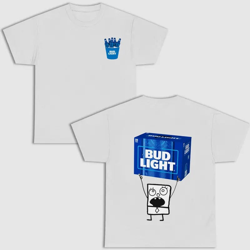 Doodlebob Bud Light T-Shirt, Limited Design, S to 4XL