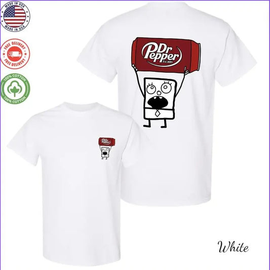Doodlebob Dr Pepper T-shirt Doodlebob Shirt - 2 Side - Dr Pepper Shirt - Doodlebob Shirt