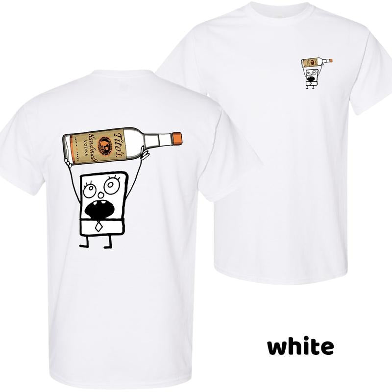 Doodlebob Hennessy Graphic Tee, Doodlebob Graphic Meme Shirt, Men'WB shield Clothing, Trendy Funny Shirts for Drink...