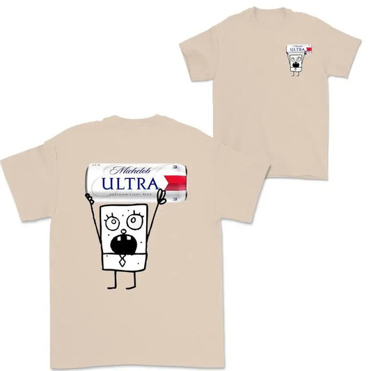 Doodlebob Michelob Ultra EsDoodlebob Michelob Ultra Essential 2 Sided, S to 4XL
